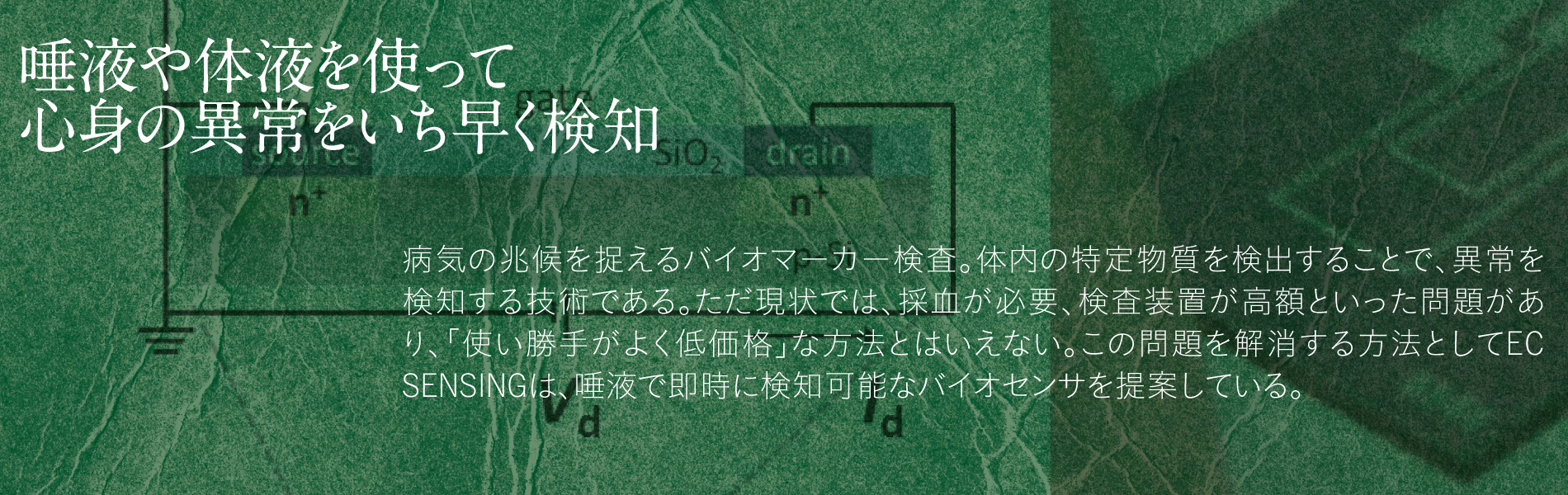 唾液や体液を使って心身の異常をいち早く検知